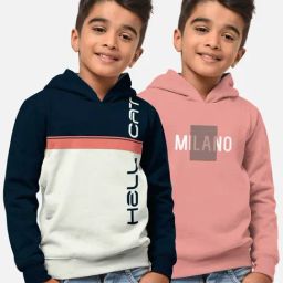 HELLCAT Navy & Pink Printed Full Sleeves T-Shirt (Pack Of 2)-image-99