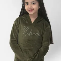 Crimsoune Club Kids Olive Green Embellished Full Sleeves Sweatshirt-image-59