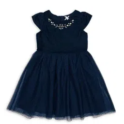 H by Hamleys Girls Navy Embellished Dress-image-55