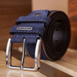 Red Tape Blue Leather Casual Belt-image-59