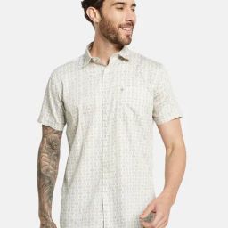 Mettle Natural Cotton Regular Fit Printed Shirt-image-44