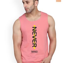 SLOWLORIS Pack Of 2 Printed Round Neck Sleeveless Bio-Wash Cotton Gym Vests-picture-2