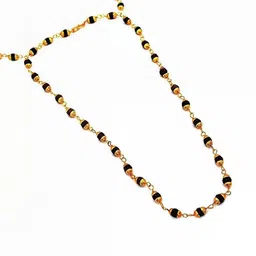 Divine souvenirs Unisex Gold-Plated Rudraksha Beaded Minimal Chain-15