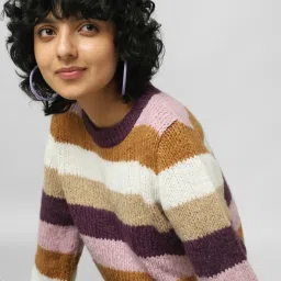 Only Multicolored Striped Pullover image 5