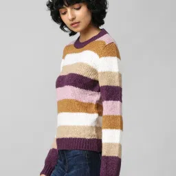 Only Multicolored Striped Pullover image 3