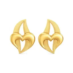 Joyalukkas 22k Gold Heart Stud Earrings for Women-picture-30