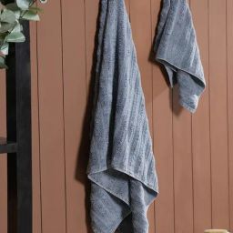 Maspar Blue Berry Cotton Solid Bath & Hand Towel - Set of 3-image-49