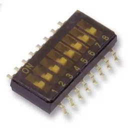 OMRON ELECTRONIC COMPONENTS SWITCH, DIP, 1/2 PITCH, SMD, 8 WAY, A6H-8102-44