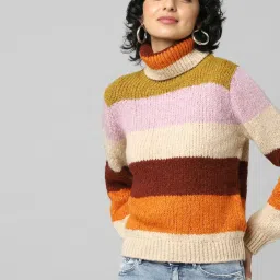 Only Multicolored Striped Pullover image 5
