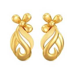 Joyalukkas 22k Gold Floral Stud Earrings for Women-image-67