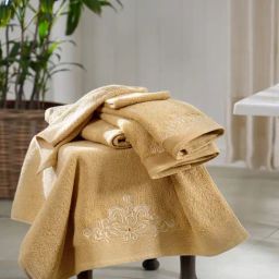 Maspar Gold Cotton Embroidery Bath, Hand & Face Towel - Set of 6-picture-20