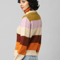 Only Multicolored Striped Pullover image 2