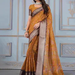 STAVA CREATION Floral Woven Design Zari Saree-picture-17