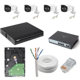 J K VISION 4MP 4 Pcs Bullet CCTV IP Camera Kit with 4 Channel NVR, 4 Port POE, 1TB Hard Disk, Cat6 Cable 100 m & 8 RJ45 Connector-7
