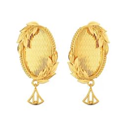 Joyalukkas 22k Yellow Gold Leaf Drop Earrings for Women-image-53