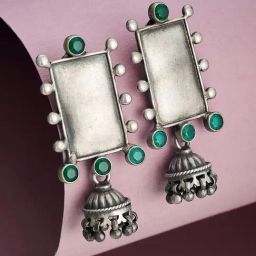 Fabindia Silver Jhumka Earrings-picture-37