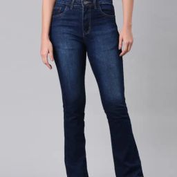 Zheia Blue Cotton Slim Fit Jeans-image-90