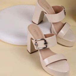 Metro Women Beige Slides-image-12