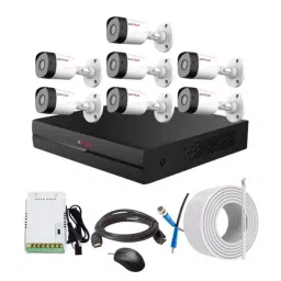 CP PLUS CCTV Combo Kit 2.4 MP Full HD Audio Indoor & Outdoor with 8 Channel DVR 7 Bullet Camera, 8 Channel SMPS, 70 m Copper Cable & Connectors-image-71