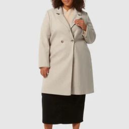 Forever New Oatmeal Blended Slim fit Coat-picture-37