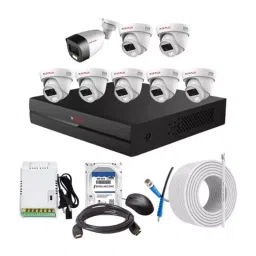 CP PLUS CCTV Combo Kit 2.4 MP Full Colour HD Audio Indoor & Outdoor with 8 Channel DVR, 1 Bullet 7 Dome Camera, 8 Channel SMPS, 70 m Cable, 500 GB HDD & Connectors-image-26