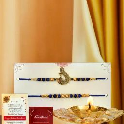eCraftIndia Assorted Multicolor Rakhi with Diya-image-77