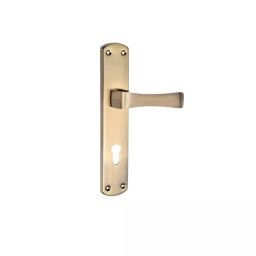 Jasvik Door Lock Set Aluminium Free Size Antique Finish 10 Inch (254 mm-Cylindrical) Gold 10 cm Length for Home & Office Use, MH-210-10INCH-ANTIQ-CY-1SE-28
