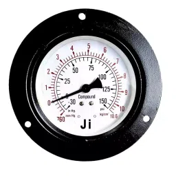 Japsin Instrumentation Commercial Compound Gauge -760 mmhg to 10.6 Kg/cm² Range 100 mm (4 inch) Dial Size, JIPL-CPG-100MM-1-37