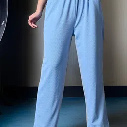 Myshka Women Comfort Loose Fit High-Rise Wrinkle Free Trousers-image-62