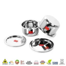 Sumeet Granite Finish NonStick Silver Stainless Steel Round Shape Grill Pan 1.9L-image-35
