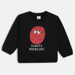 Miniklub Boys Black Knitted Regular Fit Printed Sweatshirt-picture-24