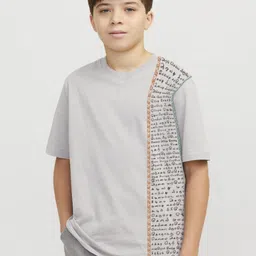 J&JP Boys Typography 2 Printed Raw Edge T-shirt-image-38