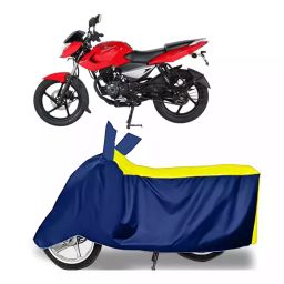 Auto Pearl Bike Cover for Bajaj Pulsar 135 (Yellow & Blue)-image-85