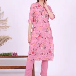 Aurelia Pink Floral Kurta-picture-12