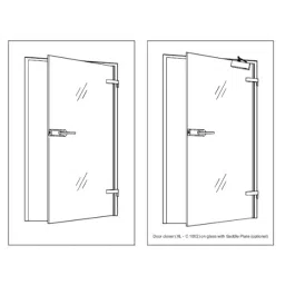 Dorma XL - C 301 Aluminium Silver Finish Internal Glass Door Package - 1-image-6