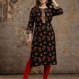 PURSHOTTAM WALA Women Ethnic Motifs Printed Asymmetric Kurta-46