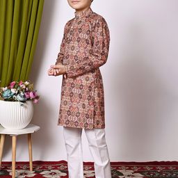 NFC CREATION Boys Ethnic Motifs Embroidered Regular Sequinned Kurta with Pyjamas image 2