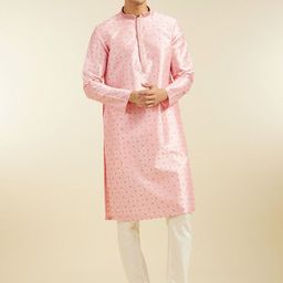 Diwas by Manyavar Floral Printed Beads and Stone Work Mandarin Collar Straight Kurta-image-54