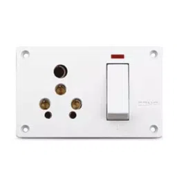 Cona Super Gold 6/16A 3 In 1 White Universal Switch Socket Combined,2246 (Pack of 10)-6