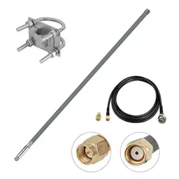 Trade Hub 8 DBi 915 Mhz Omni-Directional LoRa Antenna with 10ft Ultra Low Loss LMR200 Cable (Grey)-23