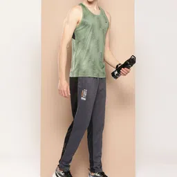 Alcis Men Colourblocked Slim Fit Running Track Pants image 4