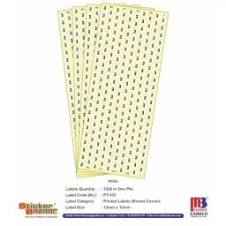 Sticker Bazaar M3 Number 3 Printed Labels 12 mm Dia 10200 Labels (Pack of 10) image 3
