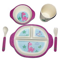 Safe-O-Kid Bamboo Fibre Tableware Set - Pink-22