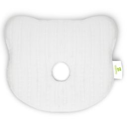 Cushows Memory Foam Cat Face Baby Head Shaping Pillow to prevent Flat Head Syndrome in Organic Water Resistant Fabric - White-18