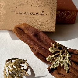 Pravaah India Phool Napkin Rings- Flower Set of 4-21