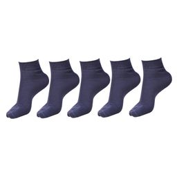 DOLLAR Pack Of 5 Solid School Socks - Navy Blue-15