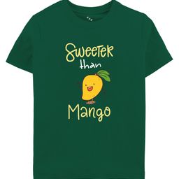 Zeezeezoo Summer Theme Half Sleeves  Sweeter Than Mango Printed Tee - Dark Green-picture-25