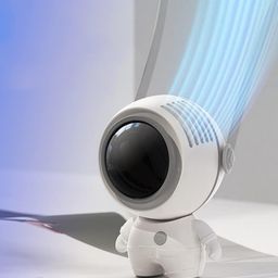 Ji and Ja Astronaut Portable Fan, Handheld Neck Fan, 3 Speeds USB Rechargeable Mini Cooling Personal Fan for Kids Adults Home Office Indoor Outdoor Gift-25