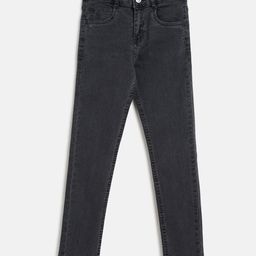 Tales & Stories Denim Solid Slim Fit Jeans - Black-image-6