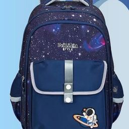 SANJARY Premium Quality Large Capacity Space printed Bag For School Student color design may vary height 16 Inches-picture-8